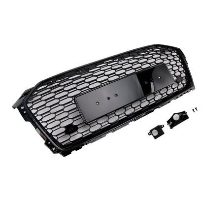 RS5 Style Sport Front Honeycomb Grill Grille Per Audi A5 S5 B9 2017-2019