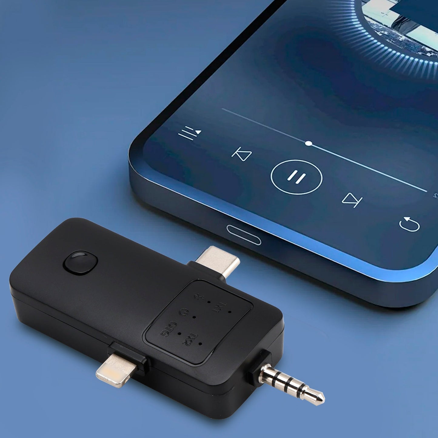 Scheda audio wireless, cuffie con archetto da collo e auricolari per streaming live per telefono, PC e TV