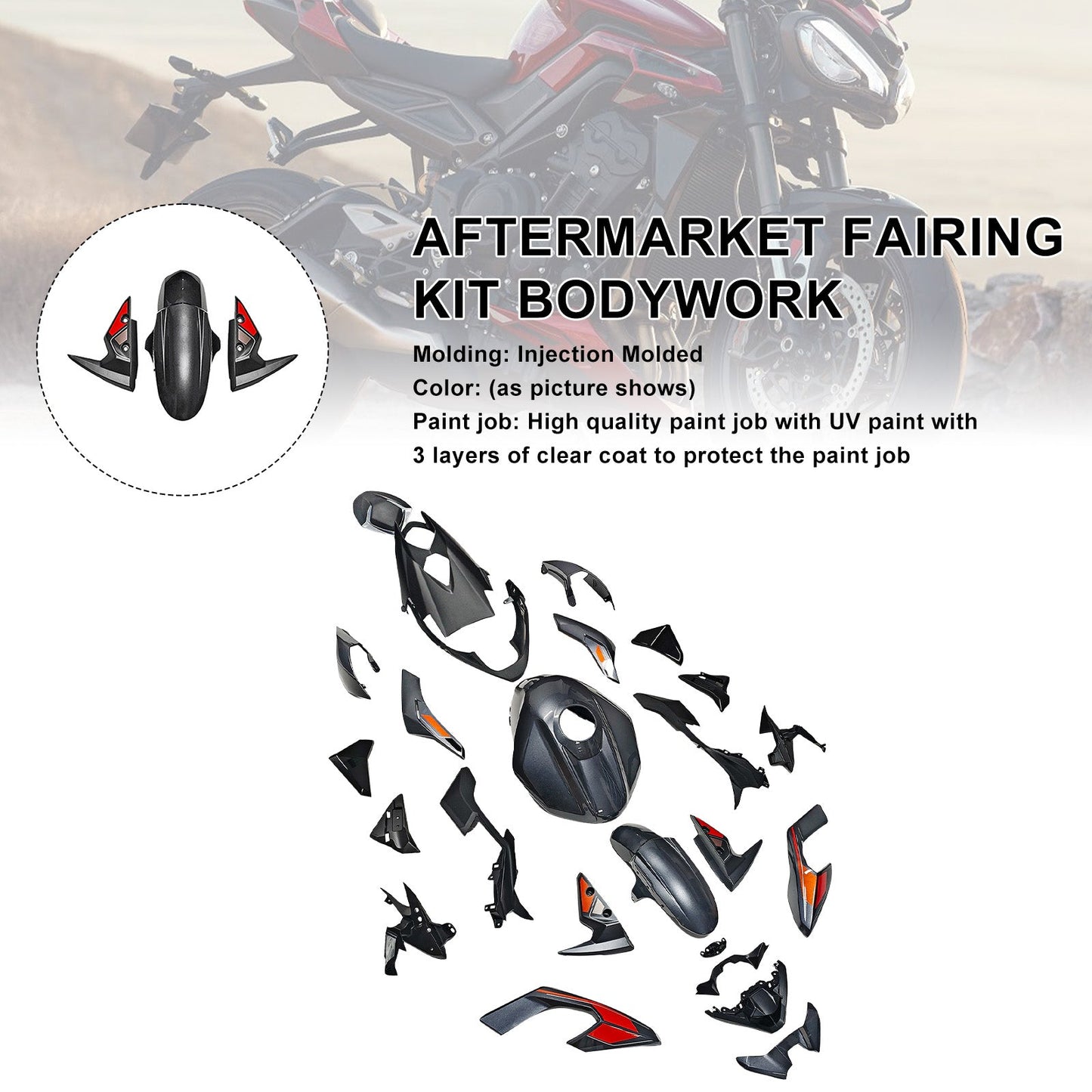 Kit di carene stampate a iniezione per Street Triple 765 R/RS 2023-2025