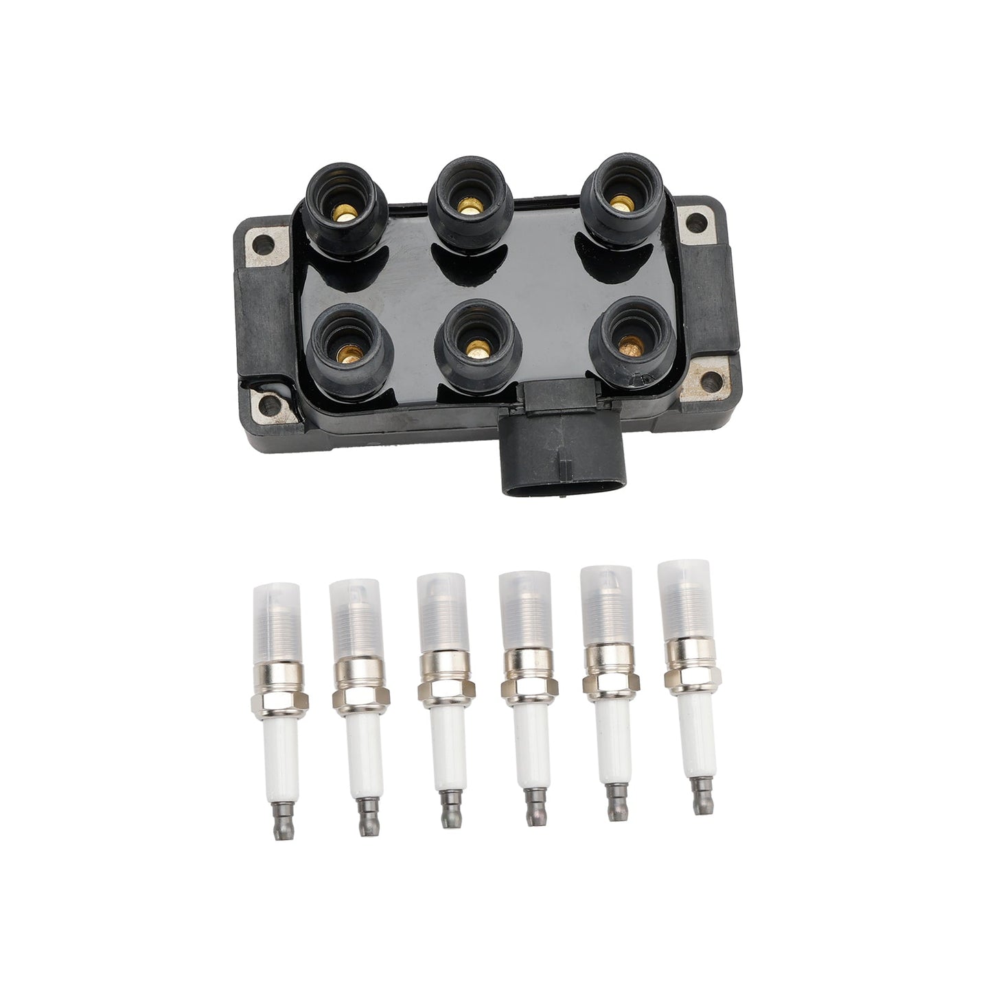 Bobina di accensione Mercury Mountaineer V6 4.0l 1998-2010+6 candele+6 cavi FD480 DG452 90TF12029A