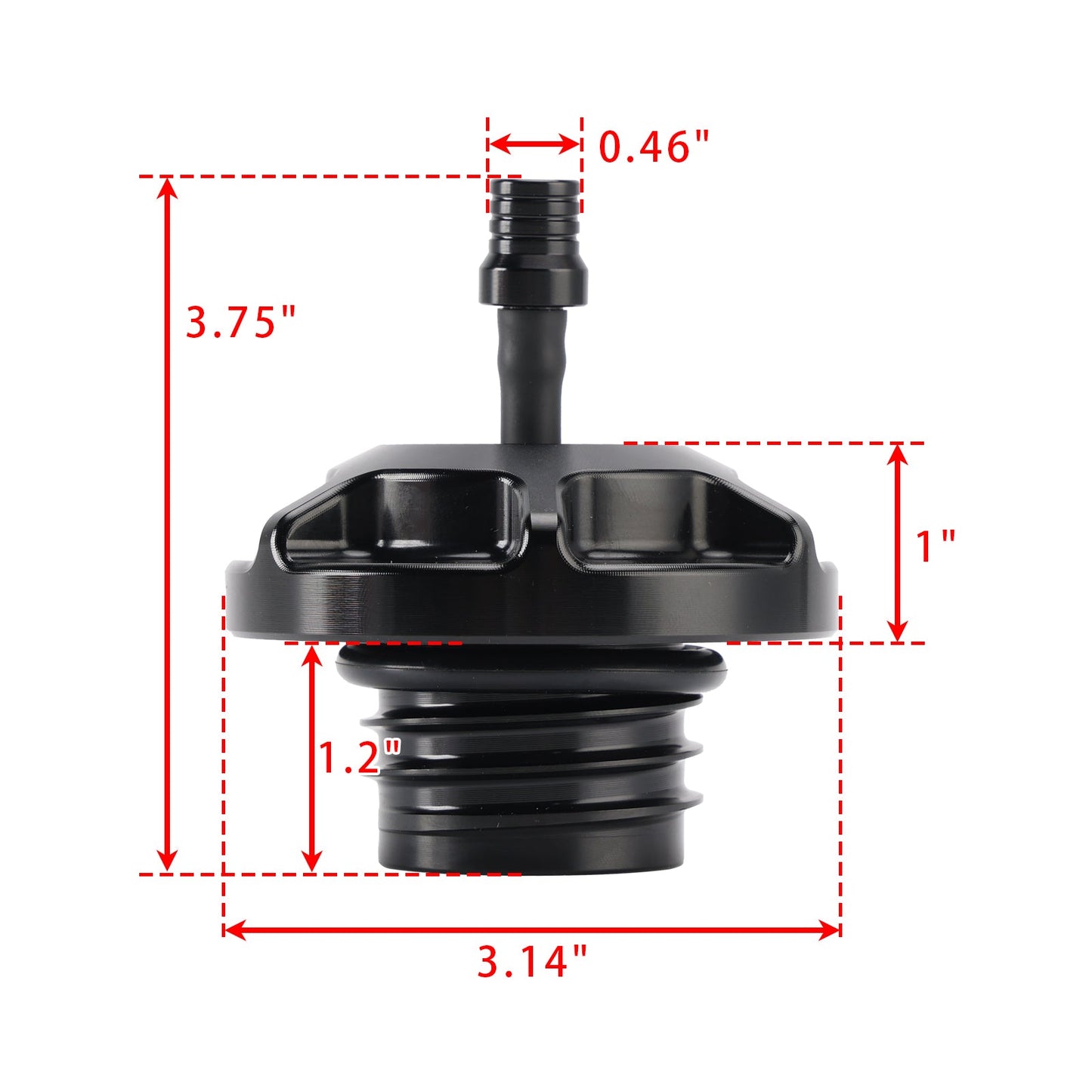 Tappo serbatoio benzina in alluminio con tubo di sfiato per Softail Low Rider S ST Touring