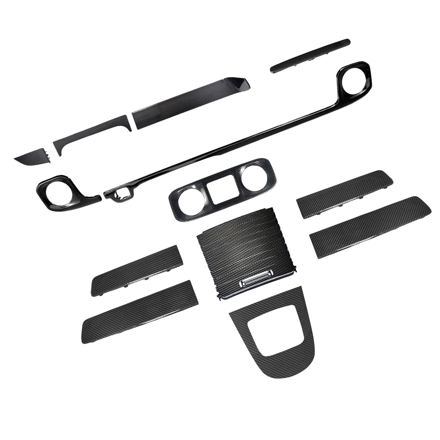 Set di pannelli di rivestimento interno per cruscotto in fibra di carbonio a secco per Mercedes W465 G550 G580 G63, 2025+