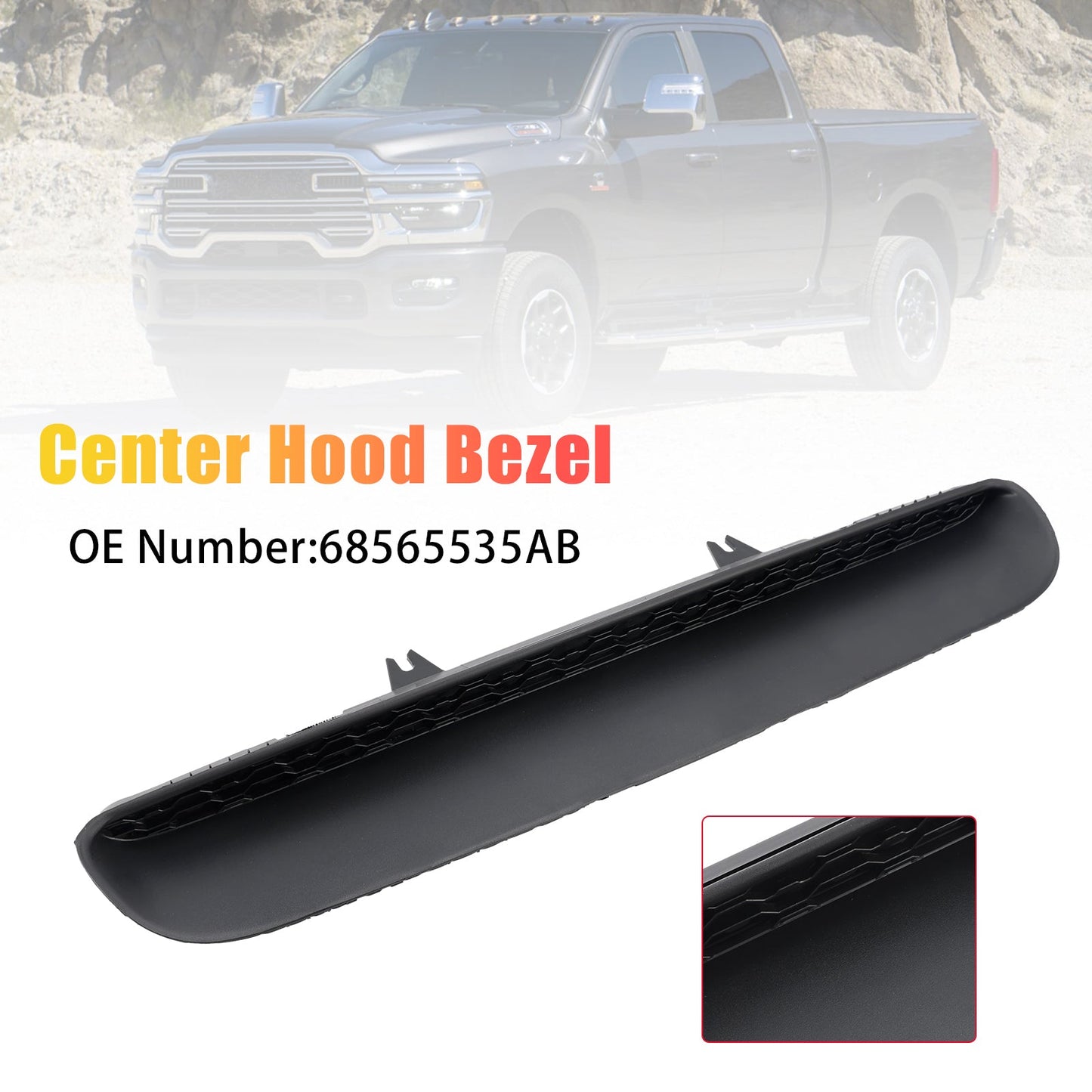 Cornice cofano centrale 68565535AB per RAM 2500 3500 6.4L 6.7L 2023 2024 2025