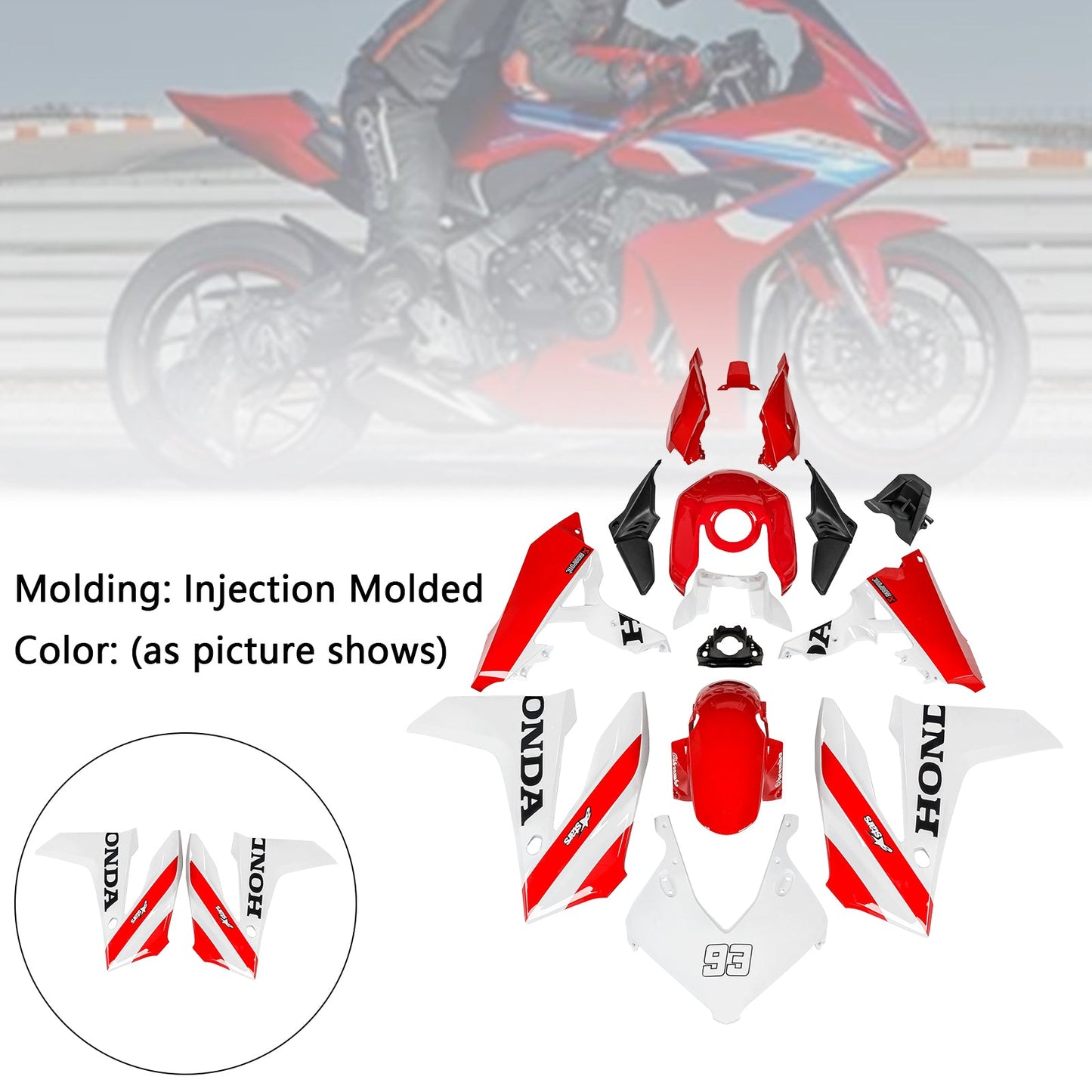 Kit carenatura in plastica ABS per iniezione per Honda CBR650R 2024-2025