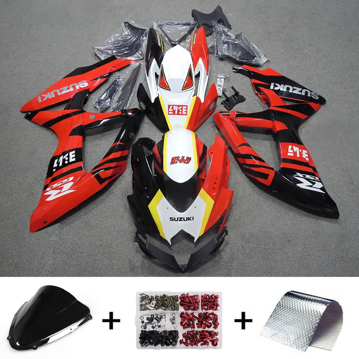 Kit carenatura iniezione plastica ABS per Suzuki GSXR 600/750 2008-2010 K8