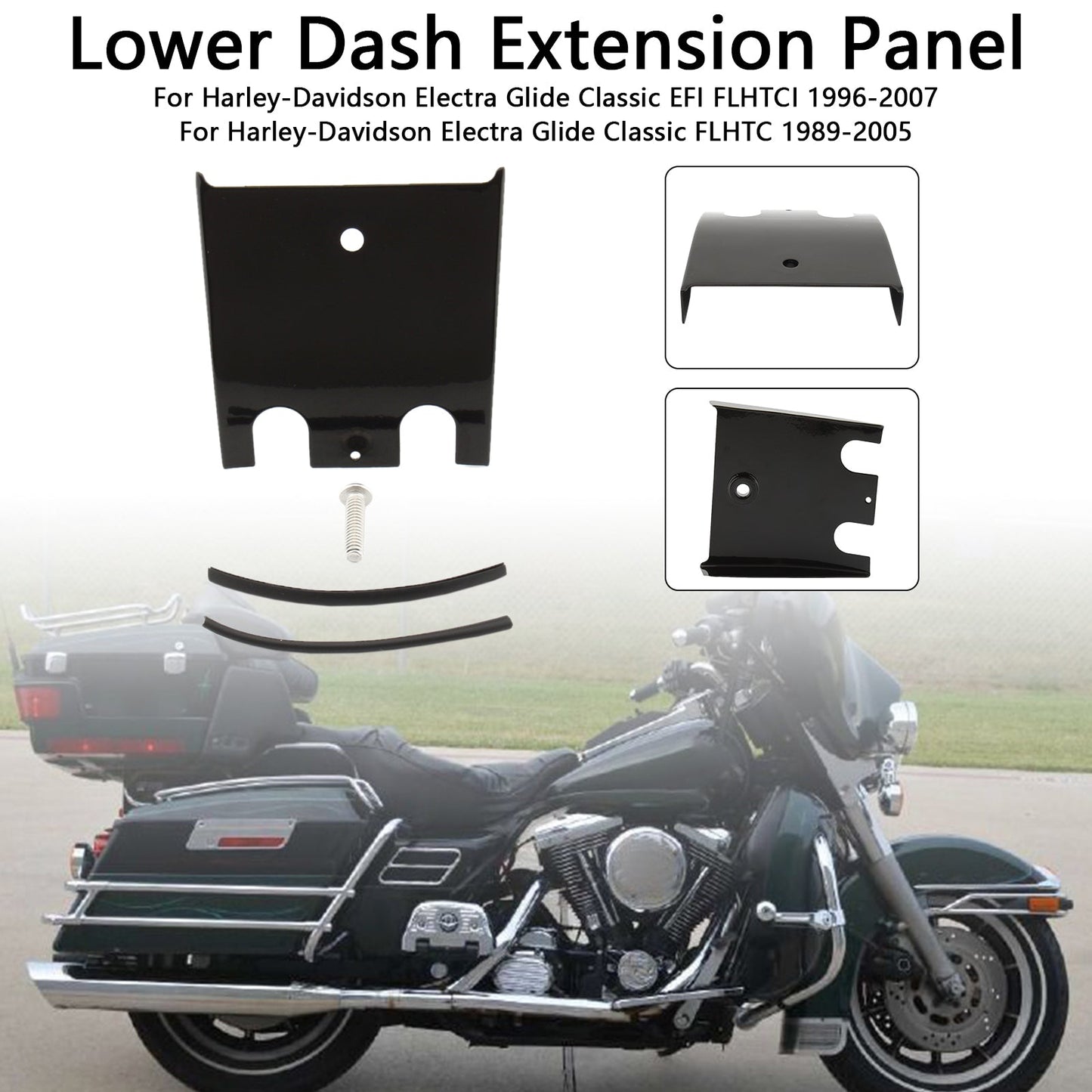 Pannello di estensione del cruscotto inferiore per Electra Glide Road Glide FLHT FLTC 89-07
