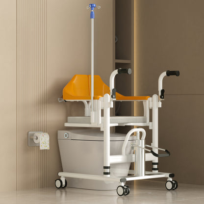 Sedia per pazienti allargata Sedia a rotelle idraulica per trasferimento Sedia a rotelle con sedile diviso a 180°