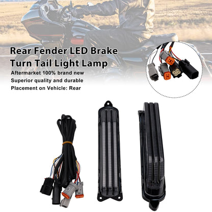 Parafango posteriore, luce freno, luce posteriore adatta per Touring Electra Glide 2014-2024