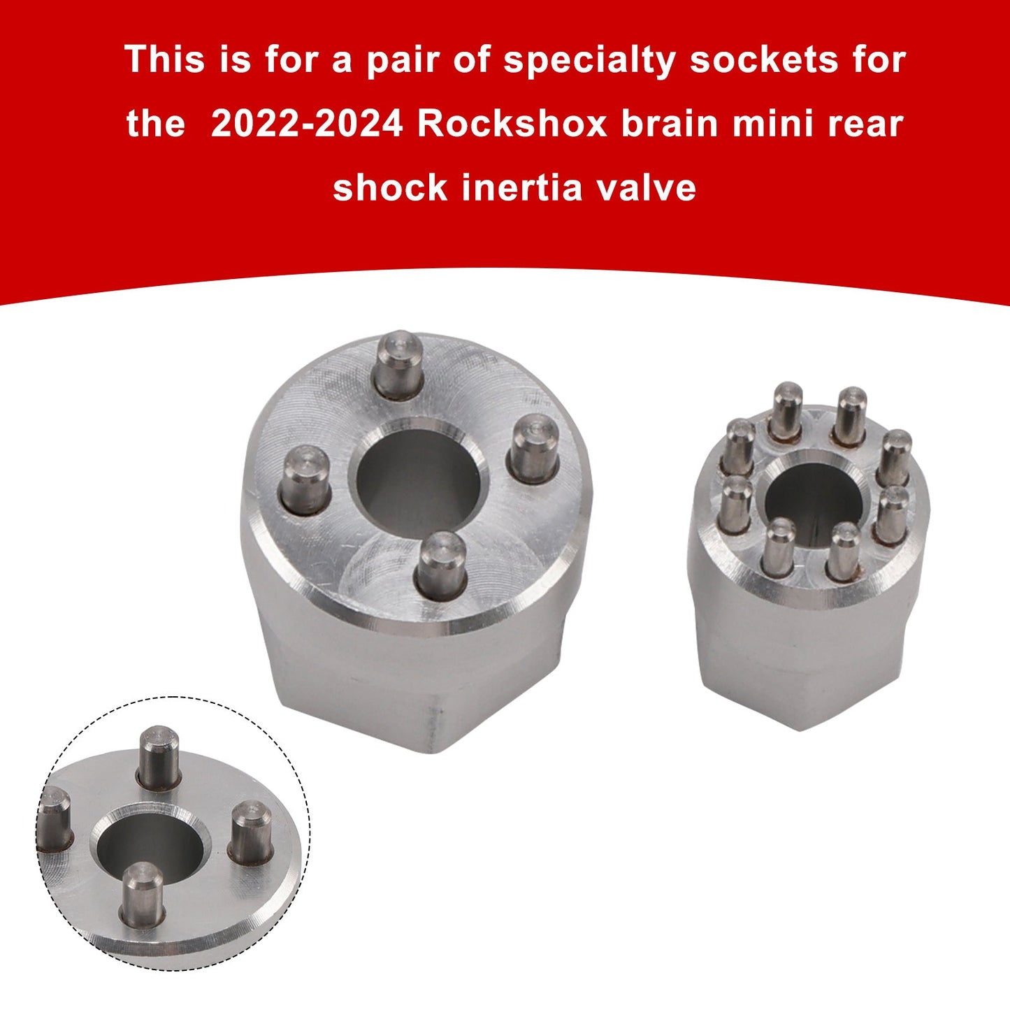 RockShox Brain Inertia Valve Tool 2022-2024 - Set di bussole per ammortizzatore Specialized MINI