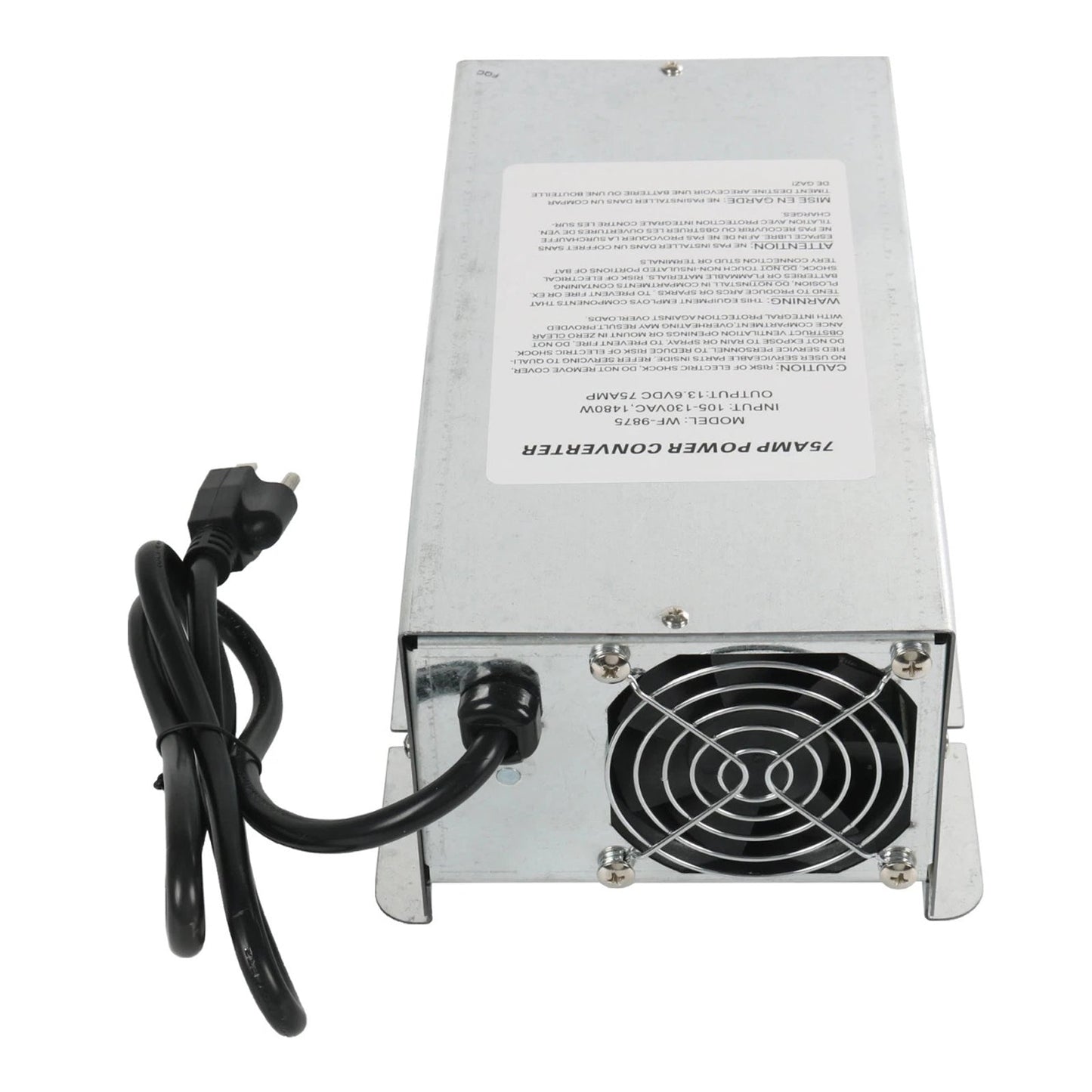 Caricabatterie convertitore WF-9875 da 75 Ampere con uscita CC, caricabatteria convertitore montato sul ponte