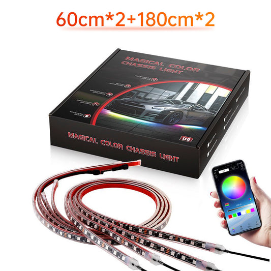 4 pezzi di luce LED per telaio modificata con controller APP Fantasy Ambient Light 60 cm * 2 + 180 cm * 2