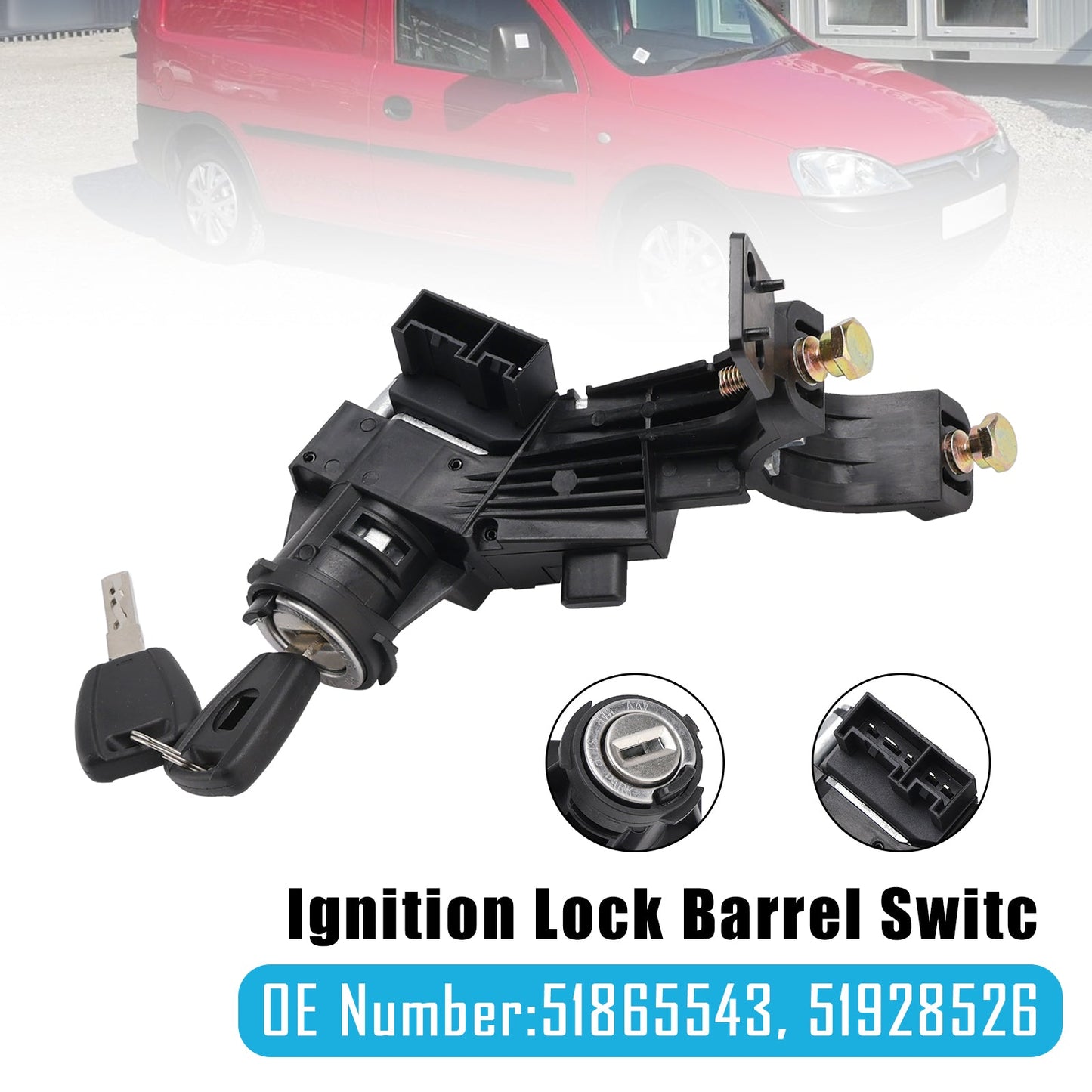 Interruttore di avviamento con cilindro della serratura di accensione 51865543 51928526 per Vauxhall Combo D 2010-