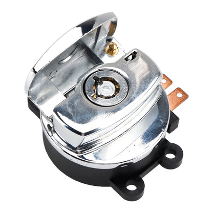 Interruttore di accensione cromato con chiavi per Dyna FXDWG 96-10 Softail FXST FLST 00-10