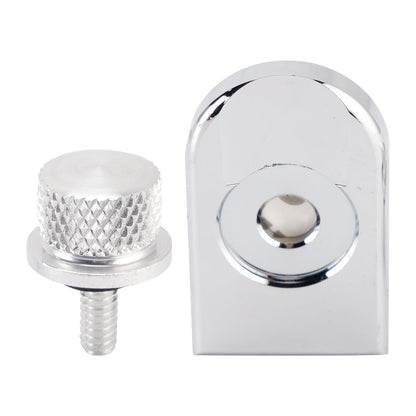 Kit di rilascio piastra bullone sella argento da 1/4""-20 per Touring Softail Dyna 96-23