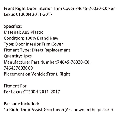 Rivestimento interno portiera anteriore destra Lexus CT200H 2011-2017 74645-76030-C0