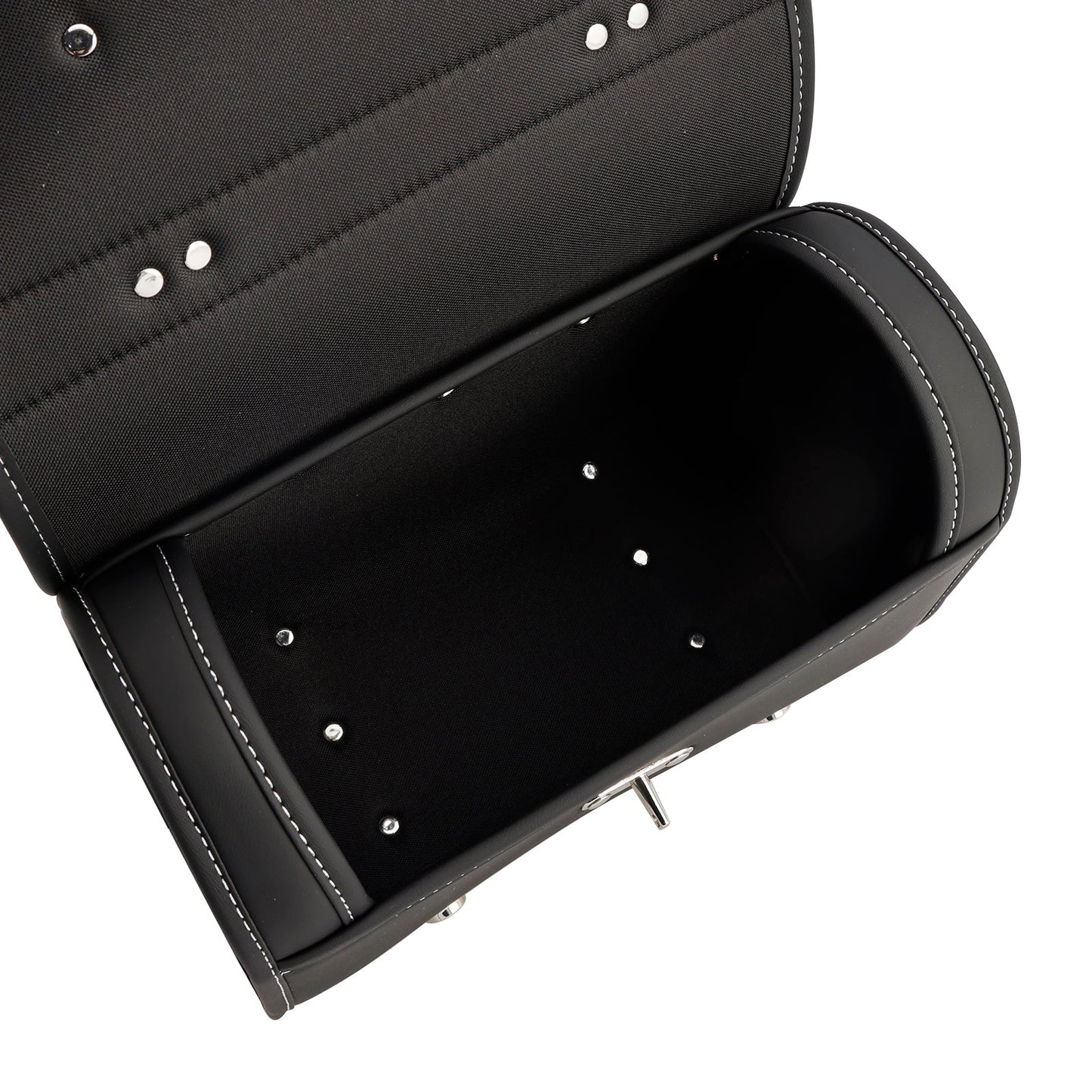 Borsa laterale in PU Borsa laterale Borsa da sella Colore abbinato Bagaglio Bianco per scooter Moto Bianco