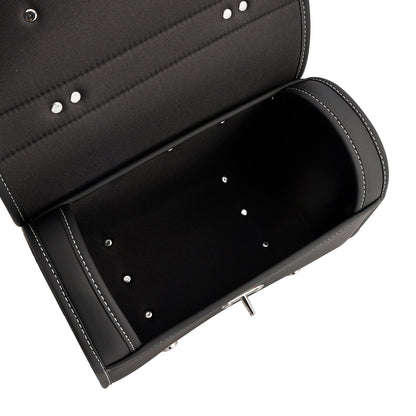 Borsa laterale in PU Borsa laterale Borsa da sella Colore abbinato Bagaglio Bianco per scooter Moto Bianco