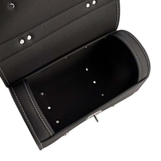 Borsa laterale in PU Borsa laterale Borsa da sella Colore abbinato Bagaglio Bianco per scooter Moto Bianco