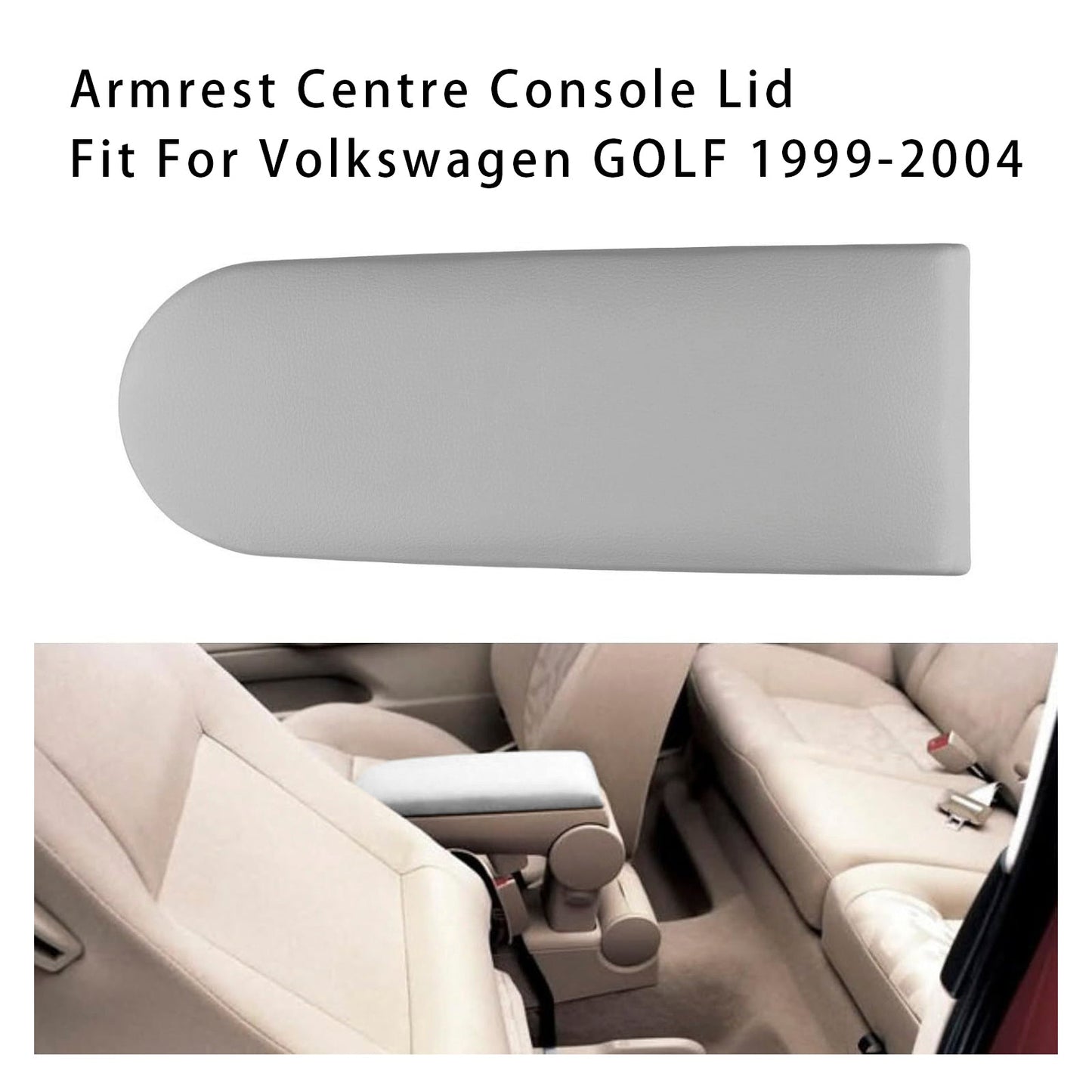 Coperchio della console centrale del bracciolo in pelle grigia per VW MK4 Jetta Bora Golf 18D867173