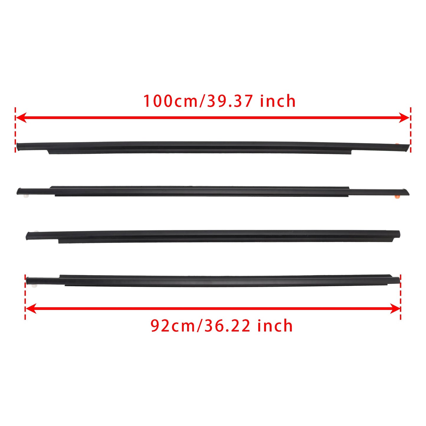 Guarnizione esterna per cintura in vetro della portiera Toyota Prius 2004-2009 (4 pezzi)