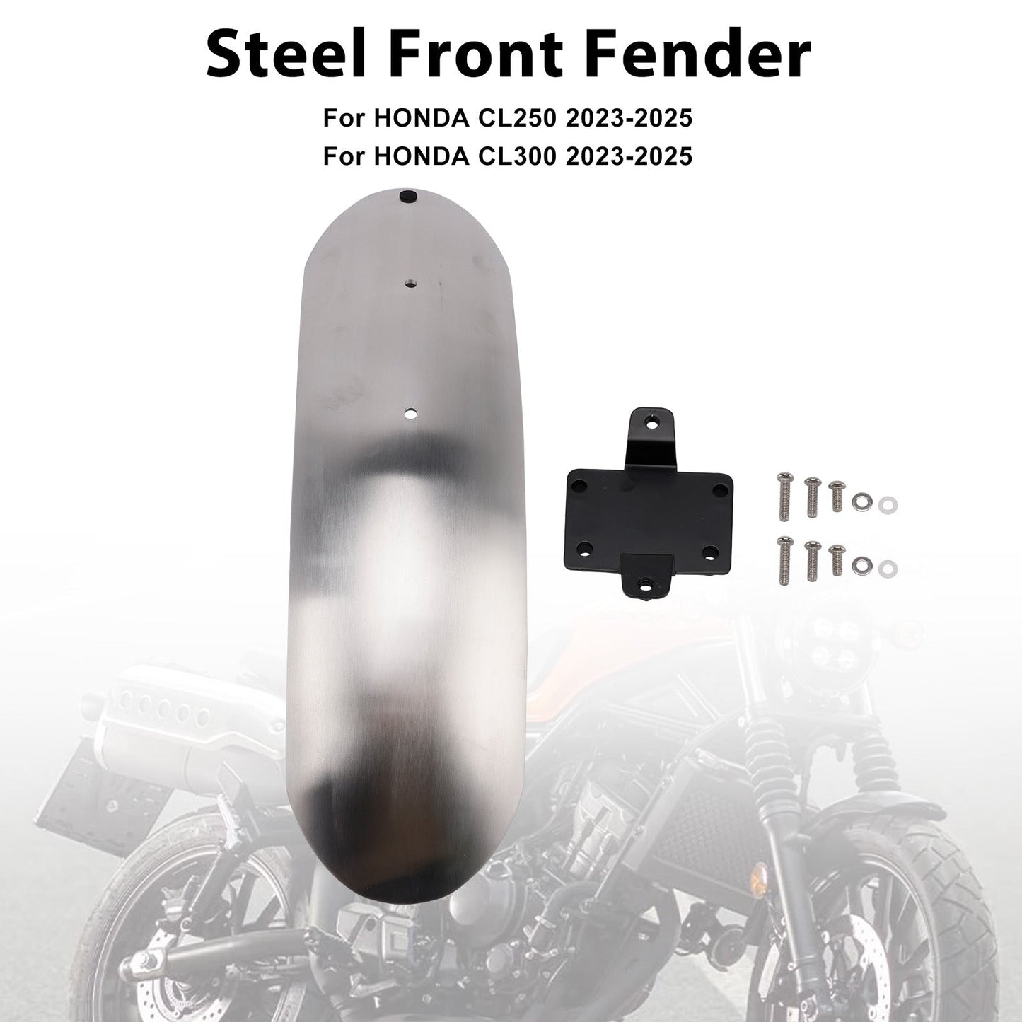 Parafango anteriore in acciaio HONDA CL250 CL300 CL500 SCL500 2023-2025