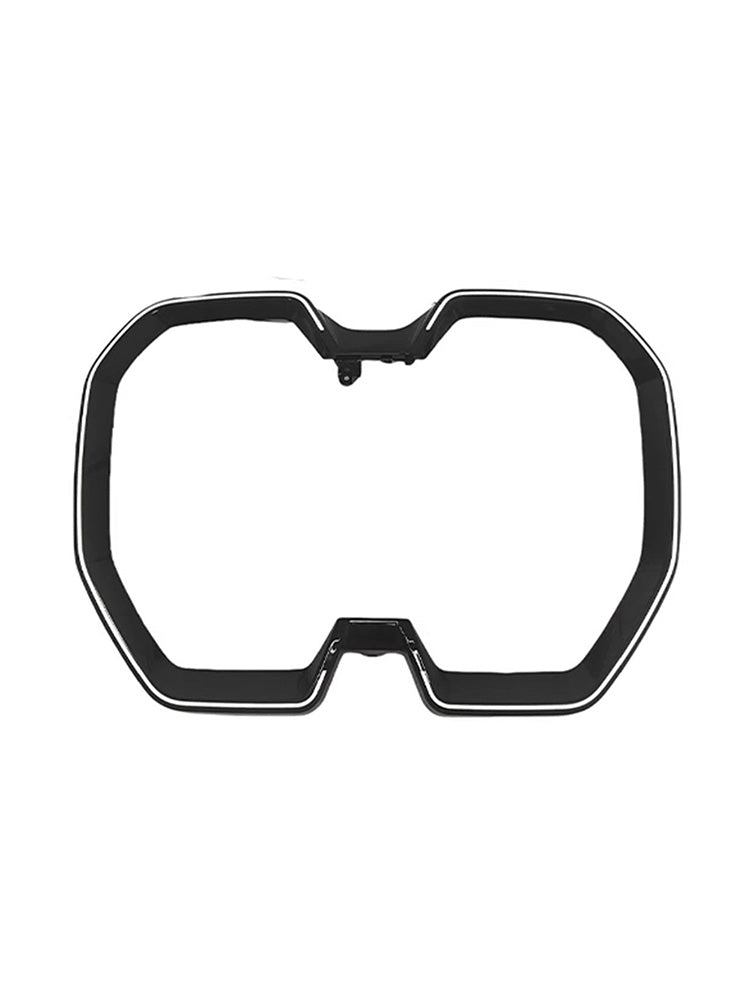 Cornice della griglia anteriore a doppio rene nera per paraurti, compatibile con BMW iX SUV 2022-2025 con LED.