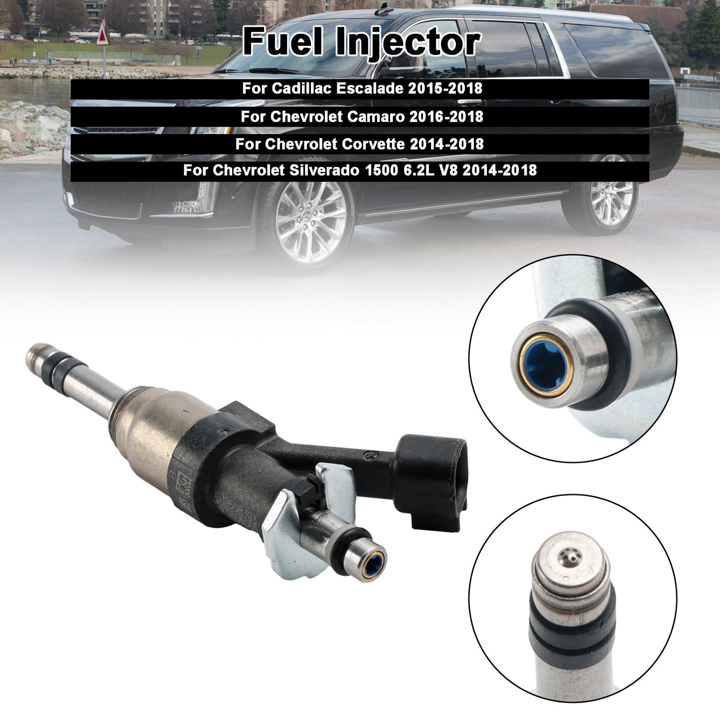 1 pz Iniettore carburante 12668393 Adatto Cadillac Escalade 2015-2018 Adatto Camaro 16-18