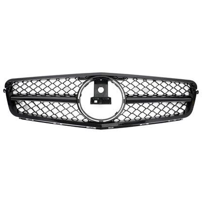 Griglia per paraurti anteriore nera adatta per classe C Benz W204 C300 C350 2008-2014