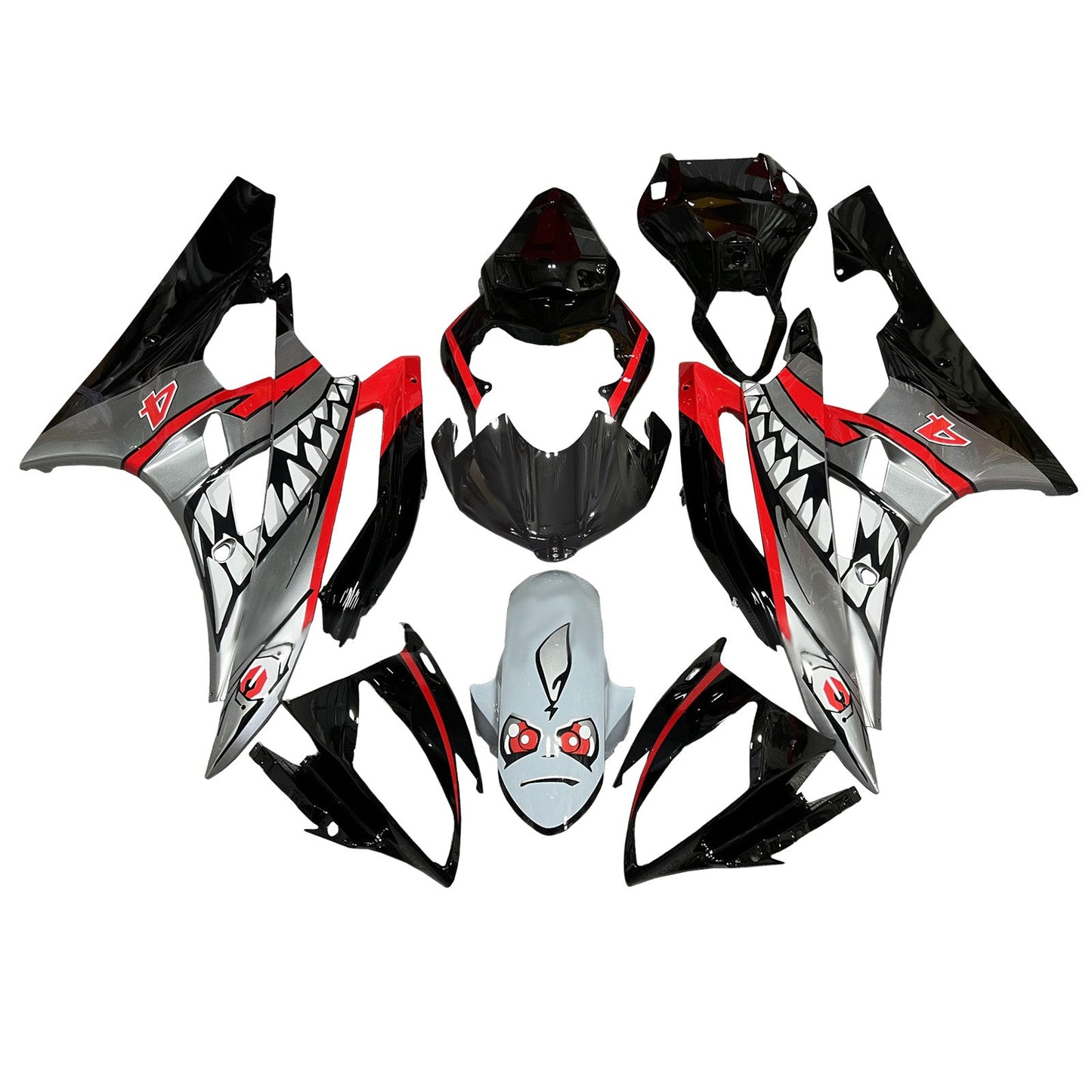 Kit carenatura iniezione plastica ABS per Yamaha YZFR6 YZF-R6 2006-2007