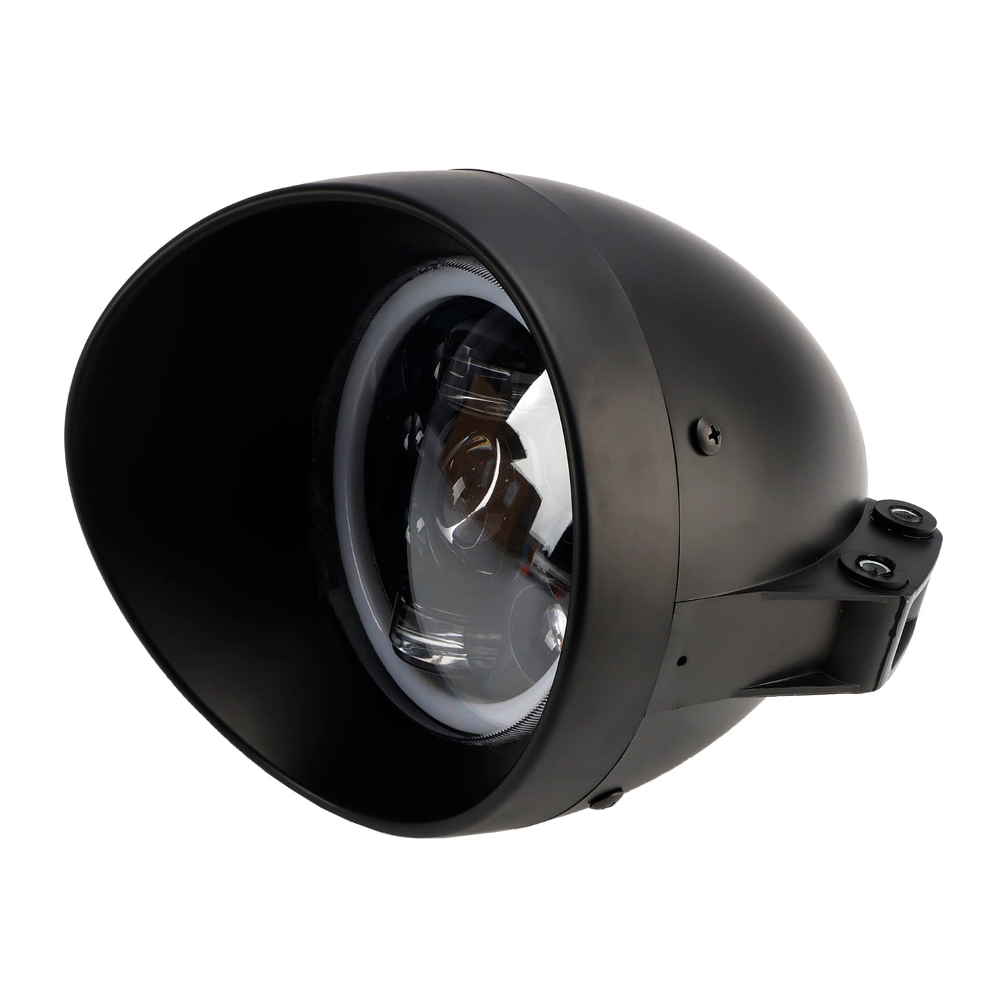 Faro anteriore per moto da 5,75"" con fendinebbia a 9 lampadine per moto e scooter, cromato