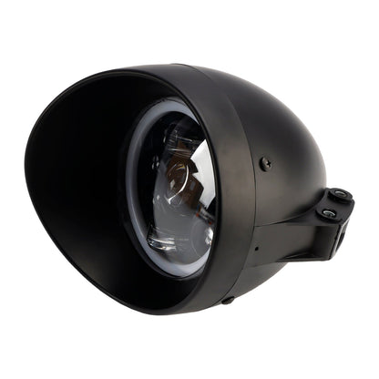Faro anteriore per moto da 5,75"" con fendinebbia a 9 lampadine per moto e scooter, cromato