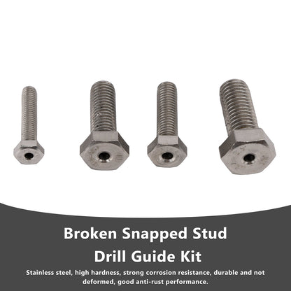 Kit di guide per trapano per prigionieri spezzati in acciaio inossidabile M6, M8, M10 e M12, 4 pezzi