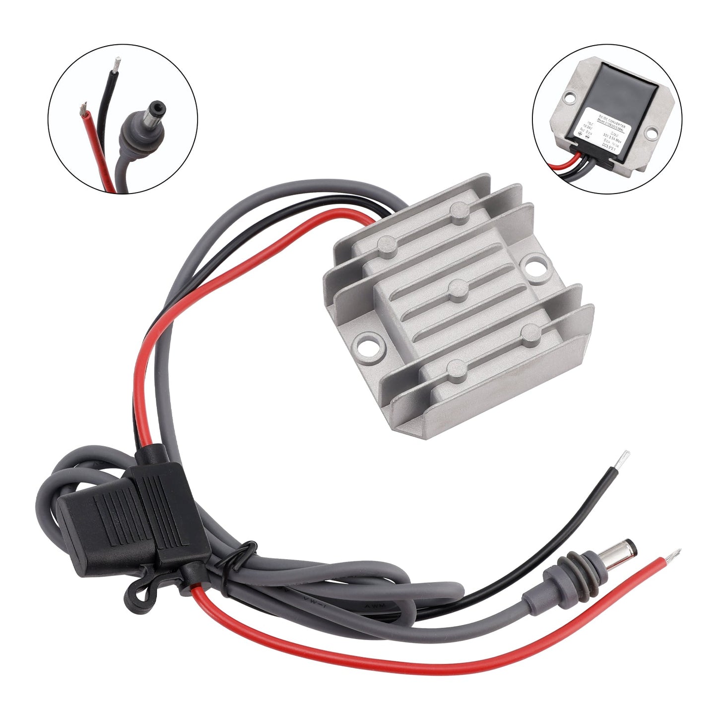 Mini alimentatore da 12V/24V a 30V 3,5A 105W con conversione boost e fusibile