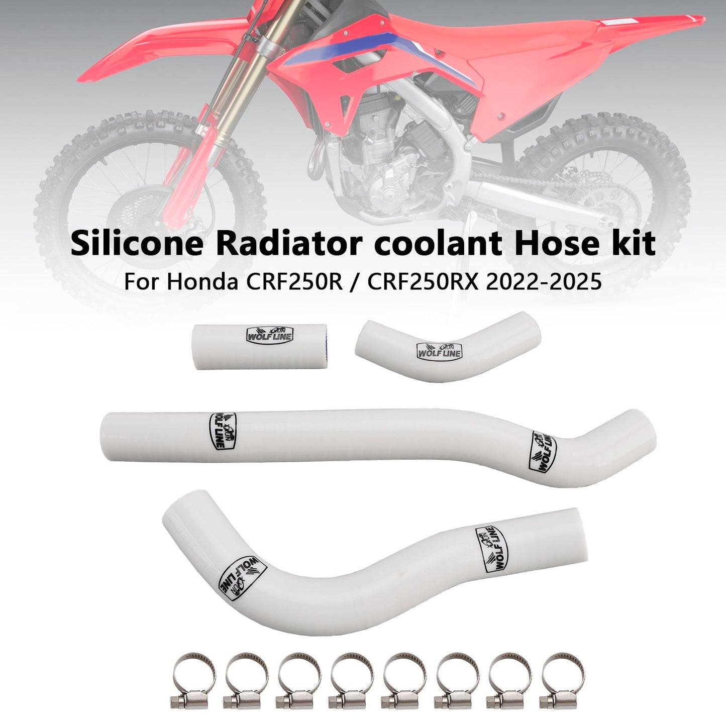 Tubo flessibile del liquido di raffreddamento del radiatore in silicone Honda CRF250R CRF250RX 2022-2025