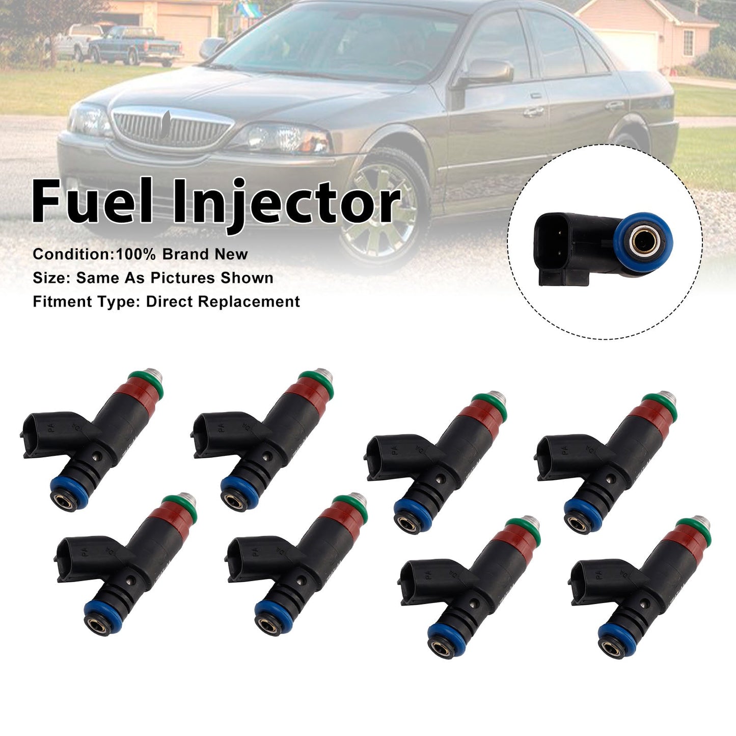 8 iniettori di carburante per Lincoln LS e Ford Thunderbird 2003-2005 3W43-AA