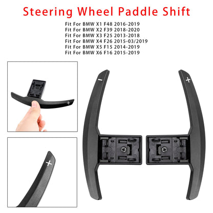 Estensione del cambio al volante per BMW Serie F F30 F31 F32 F10 X3 X5 Alluminio Nero