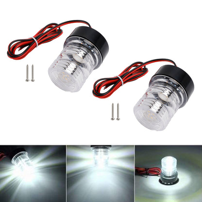 Luce di segnalazione di navigazione 10-24 V CC 2,7 W IP66 Lampada rotonda per imbarcazioni da diporto