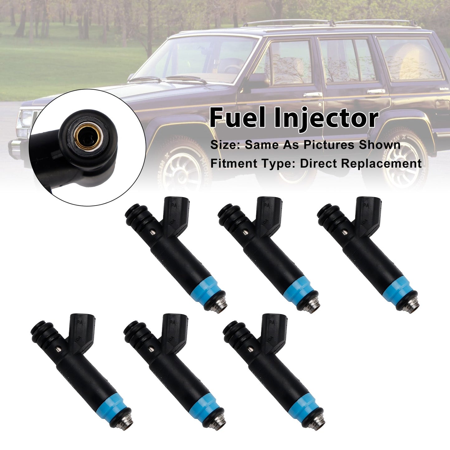 6 pezzi iniettori carburante per Jeep 4.0L I6 1999-2004 Dodge RAM 04854181 0280155784