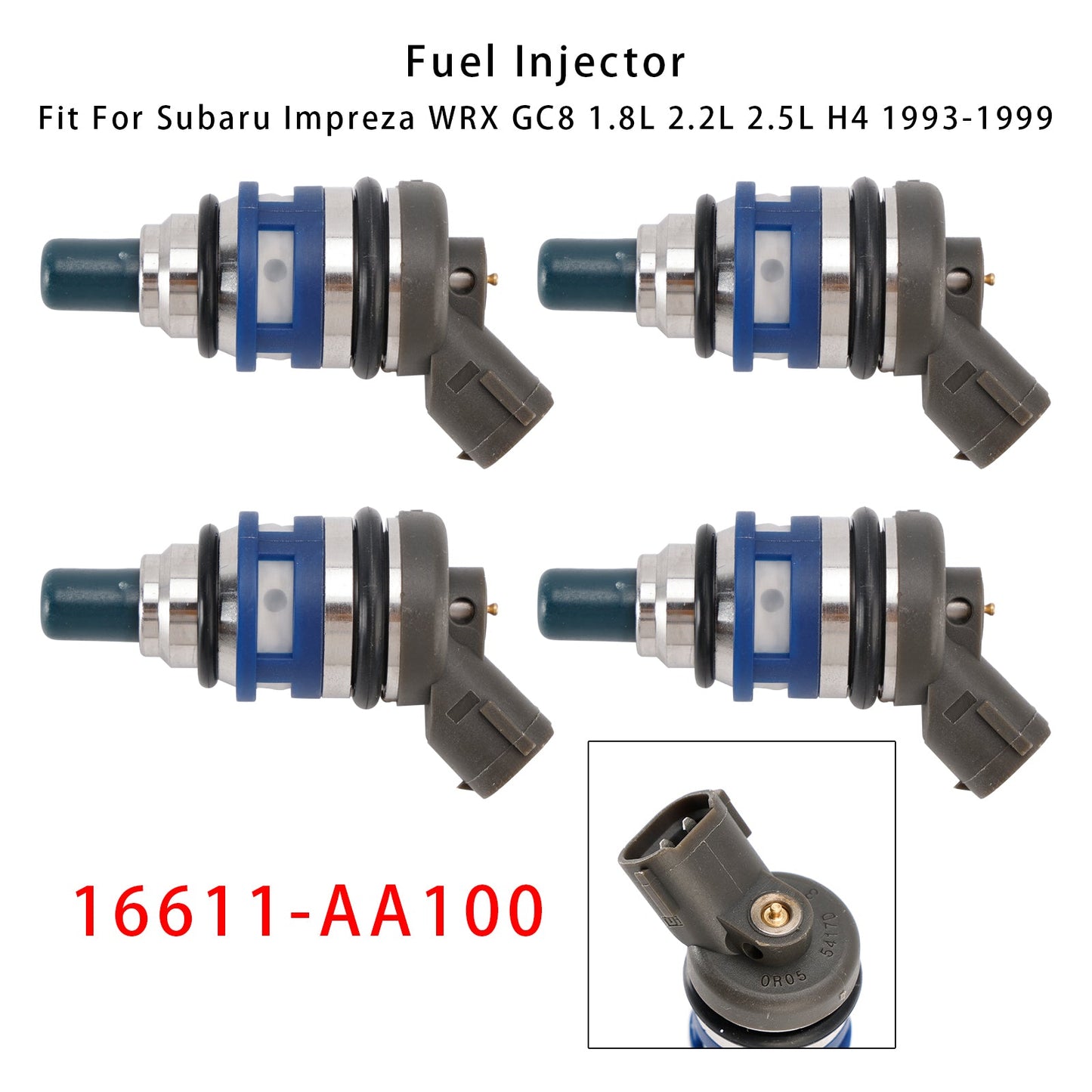 Iniettore carburante 4 pezzi Subaru Impreza WRX GC8 1993-1999 16611-AA100