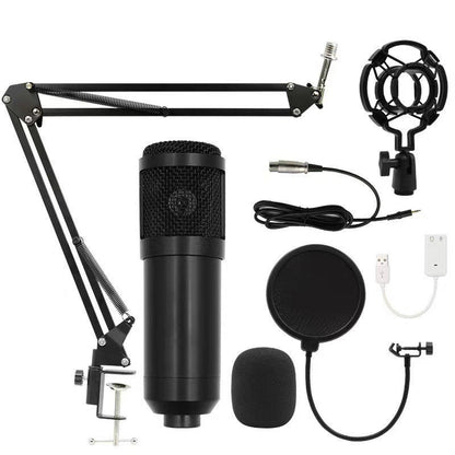 Microfono a condensatore USB BM800 per PC, kit microfono da studio, canto e streaming.