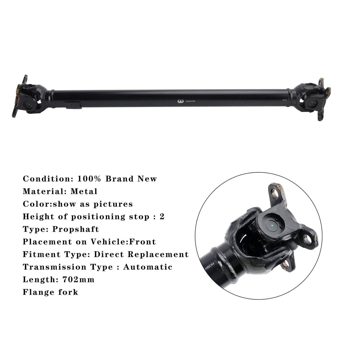 Albero di trasmissione anteriore BMW X3 3.0i AUTOMATICO 2003-2010 702mm 26203401609