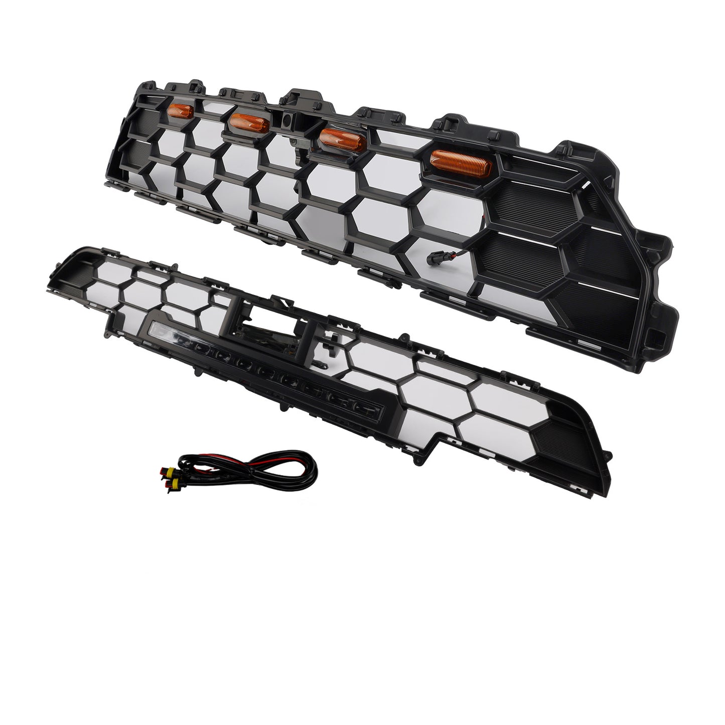 2024+ Toyota 4Runner TRD PRO Paraurti anteriori Griglia W/Light Bar Nero