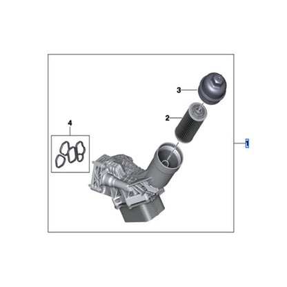 Gruppo radiatore alloggiamento filtro olio 11428580414 8580414 per motore BMW B42 B46 B48