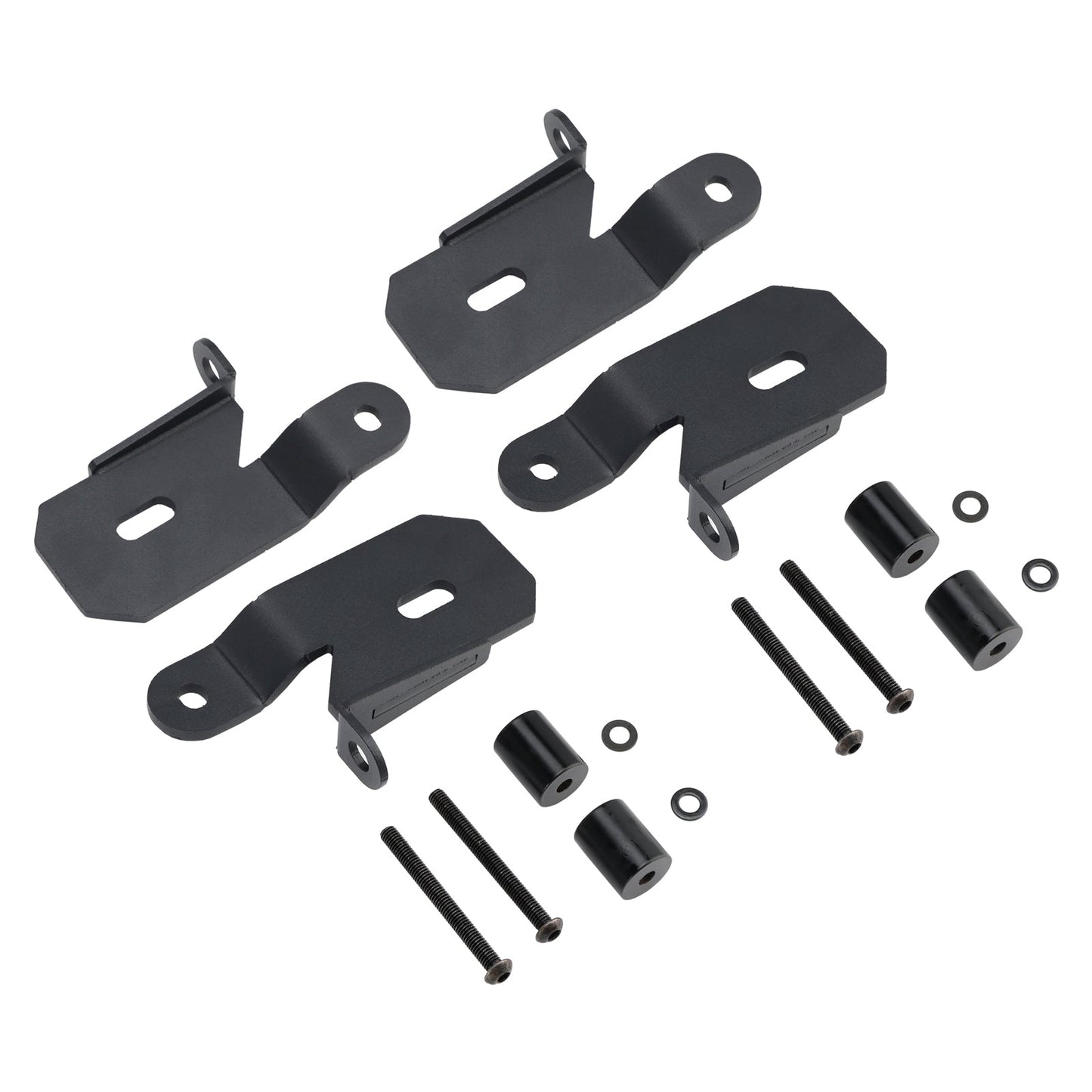 Confezione da 2 staffe di montaggio luci nere per montante A 7318 per Jeep Wrangler JL 2018-2019