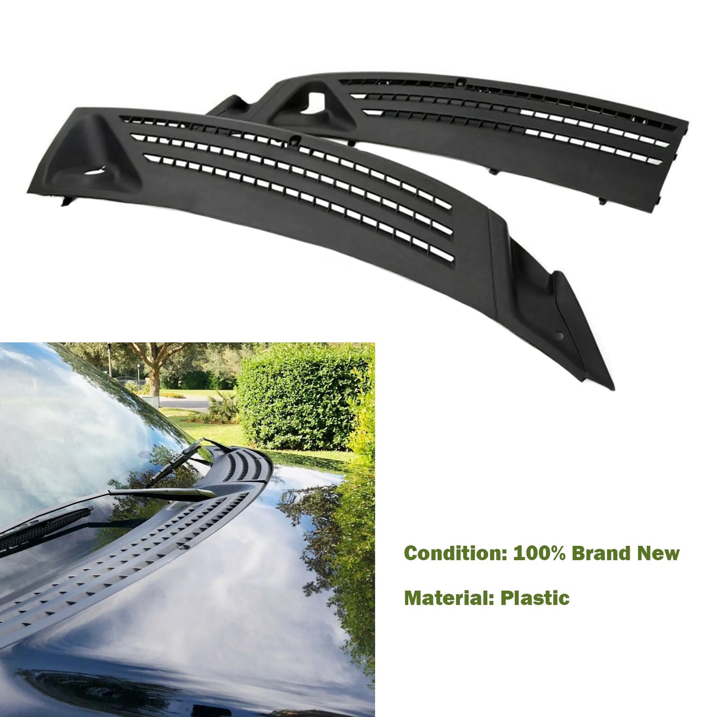 Parabrezza Tergicristallo Finestra Cowl Pannello Griglia RH &amp; LH Misura Per Ford F150 LINCOLN MARK LTd