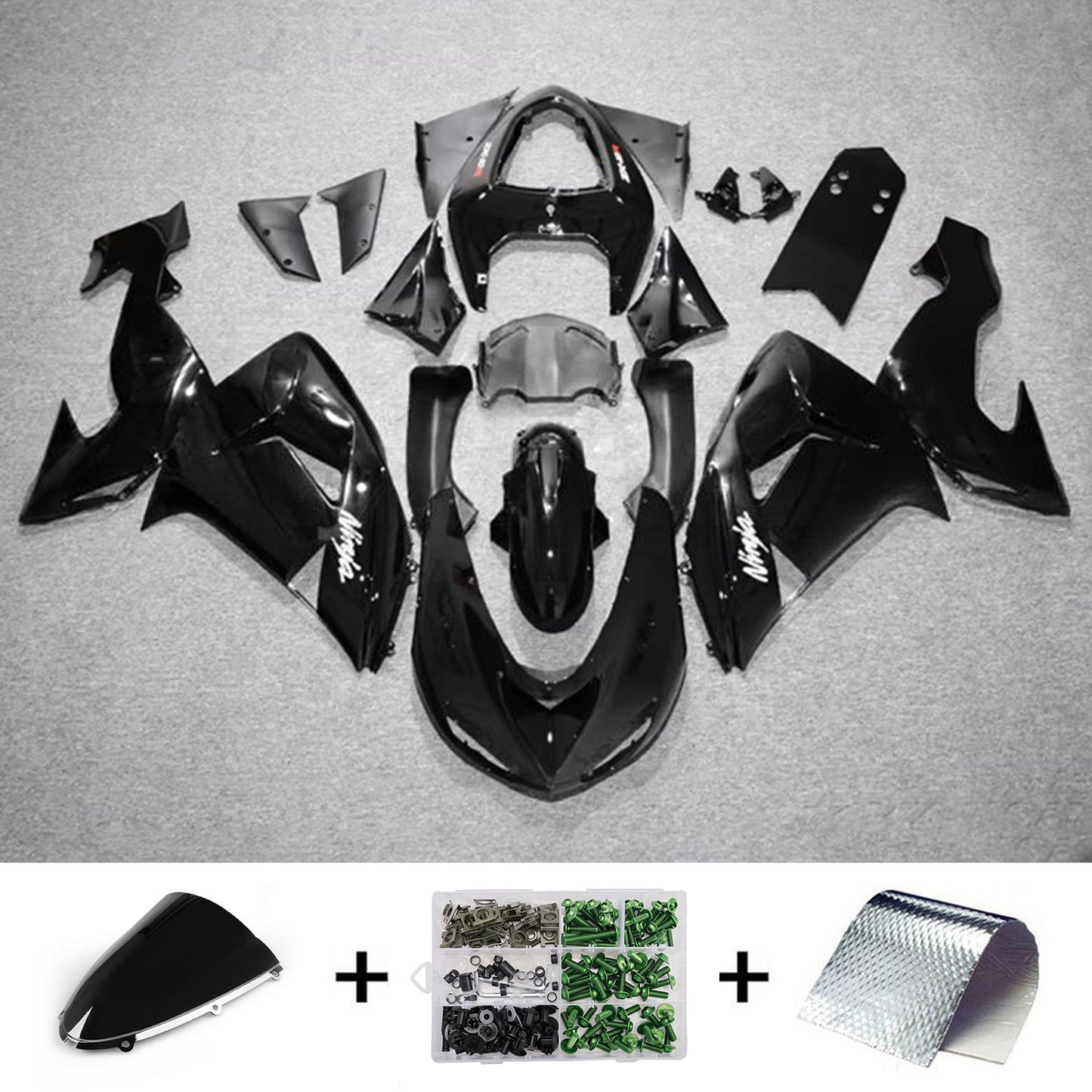 Kit carenatura iniezione in plastica ABS adatto per Kawasaki ZX10R 2006-2007