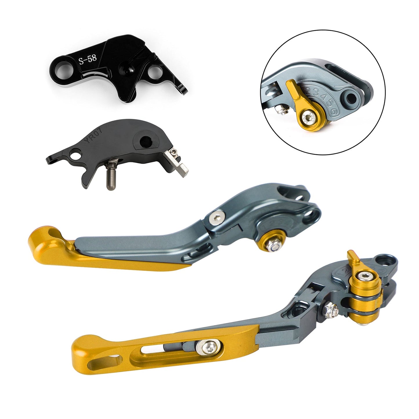 Leva freno frizione regolabile YAMAHA YZF R7 MT-10/SP FZ-10/SP 2022-2023