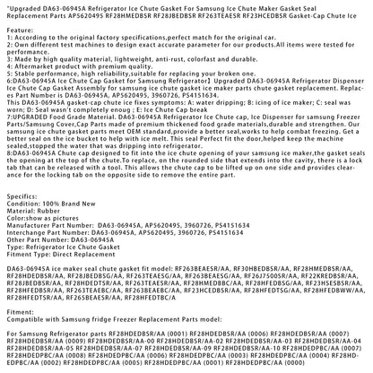 A63-06945A Guarnizione per scivolo del ghiaccio del frigorifero per guarnizione del produttore di scivoli del ghiaccio Samsung