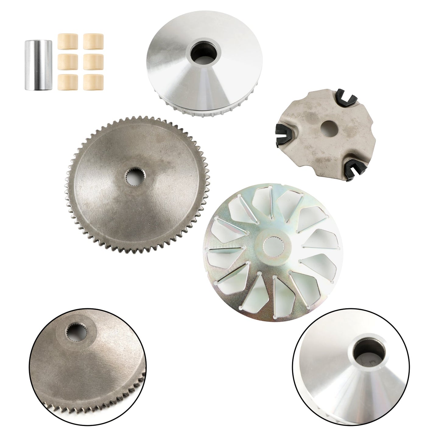 2012-2014 Honda NHX110 Lead110EX Silver Front Clutch Variator Pulley Set 22102-Kzl-930