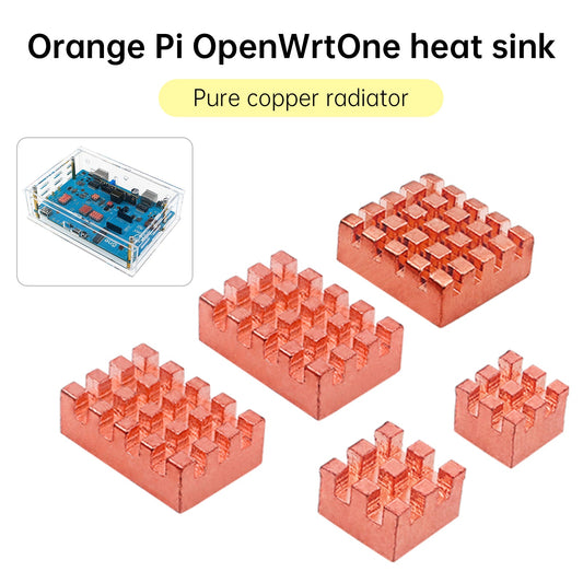 Radiatore Banana Pi OpenWrtOne Dissipatore di calore in rame puro con dissipatore di calore adesivo per CPU
